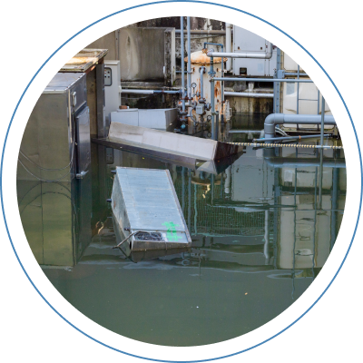 止水版の設置や排水・養生